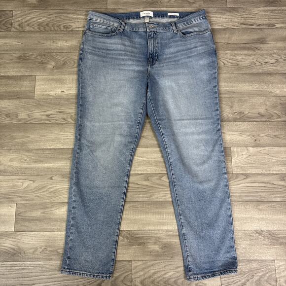 FRAME Le Garcon Boyfriend Fit High Rise Denim Jeans Light Wash sz 33 - Picture 2 of 7